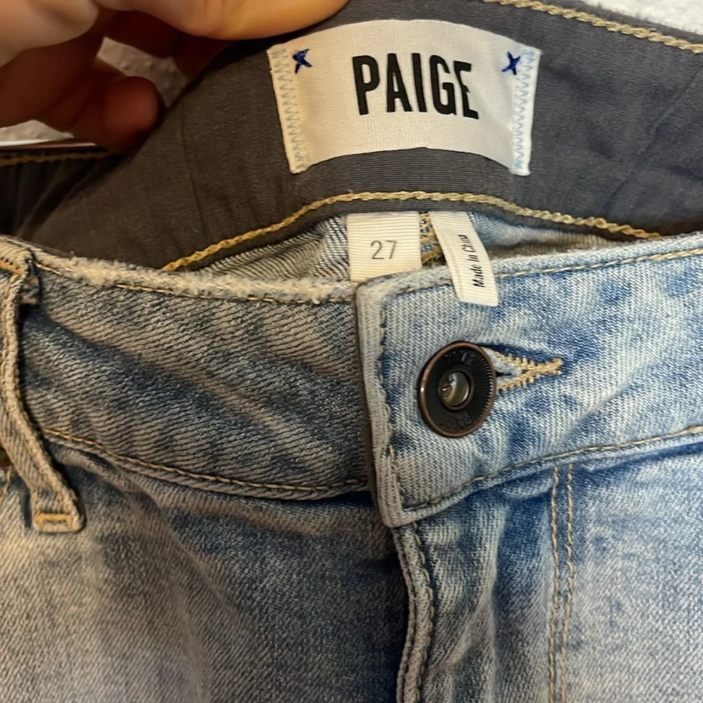 Paige Denim/Jean Mini Skirt with Raw Hem Size 27 - Picture 4 of 6